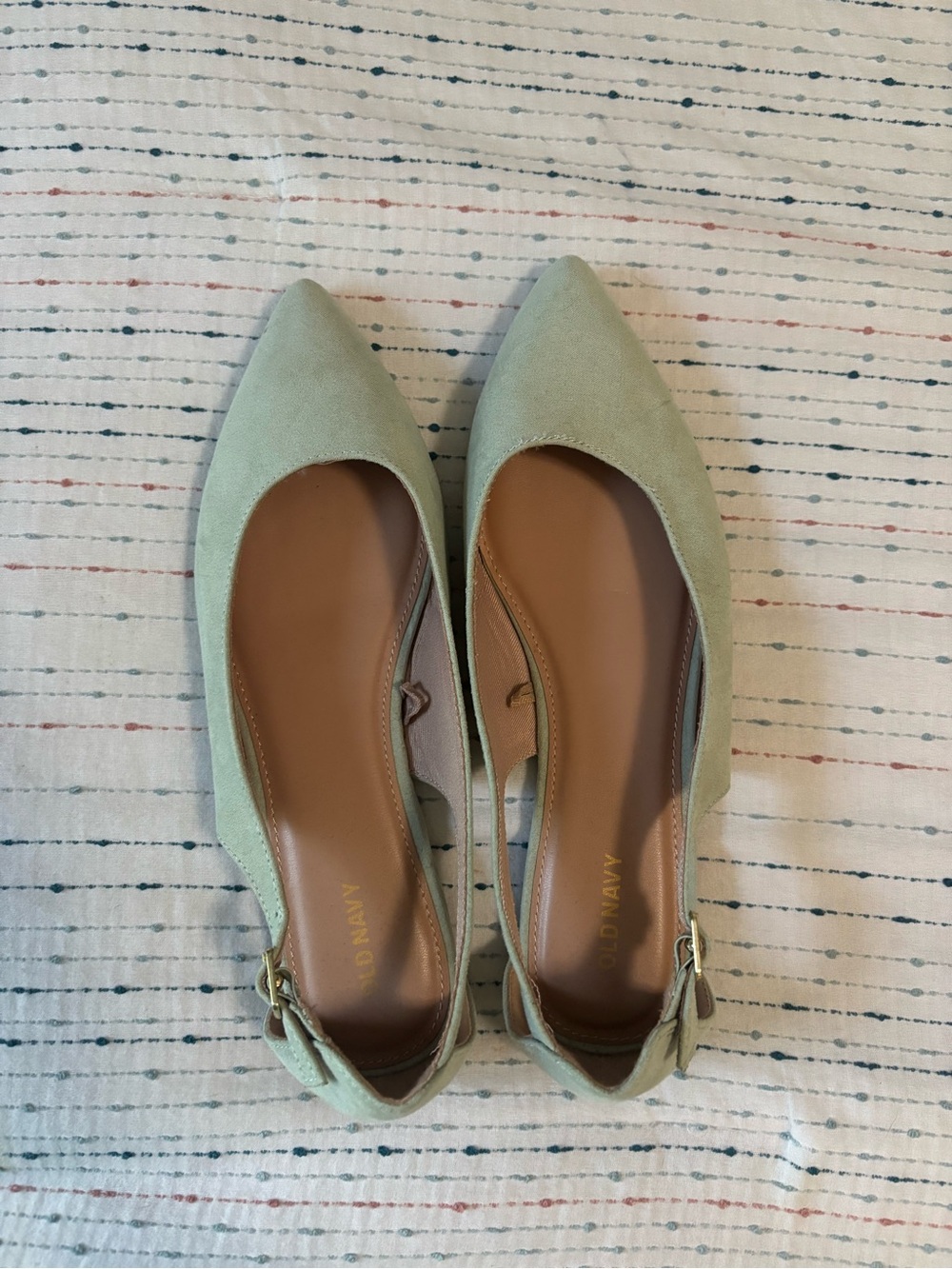 Old Navy Sage Green Pointed Toe Slingback Flats NWOT